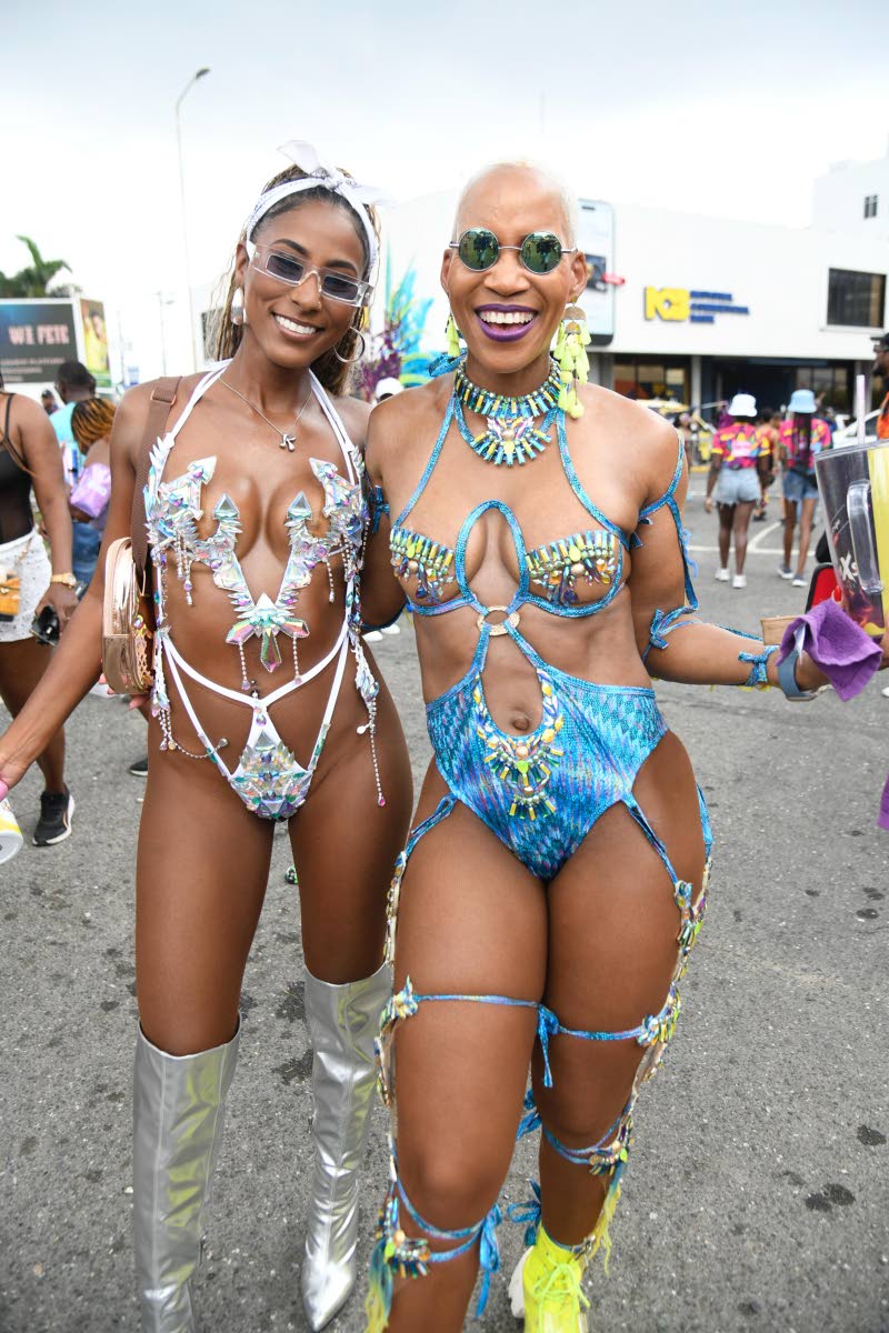 Kandi King (left) pairs up with her long-time friend and fellow carnival lover, speech-language pathologist Ann-Merita Golding.