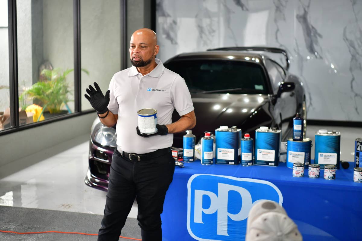 Talaat Mohammed, technical team lead, Ansa Coatings Limited, during his presentation at the Berger Paints Jamaica Automotive Seminar in Montego Bay, St James. 