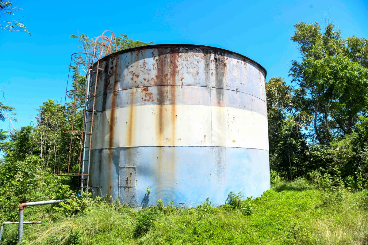 AN old water tank in the community.