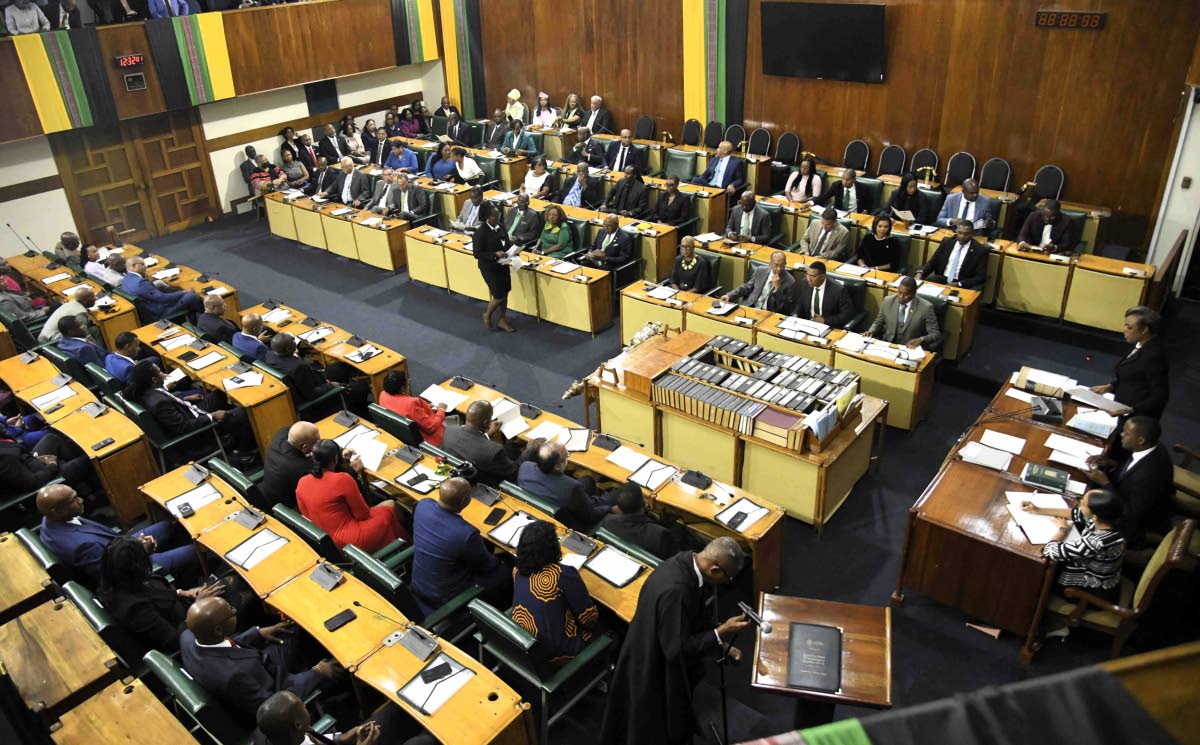 File 
Members of Parliament before at the swearing-in ceremony for members of the upper and lower houses of Parliament held on September 18, 2025 in Gordon House. 