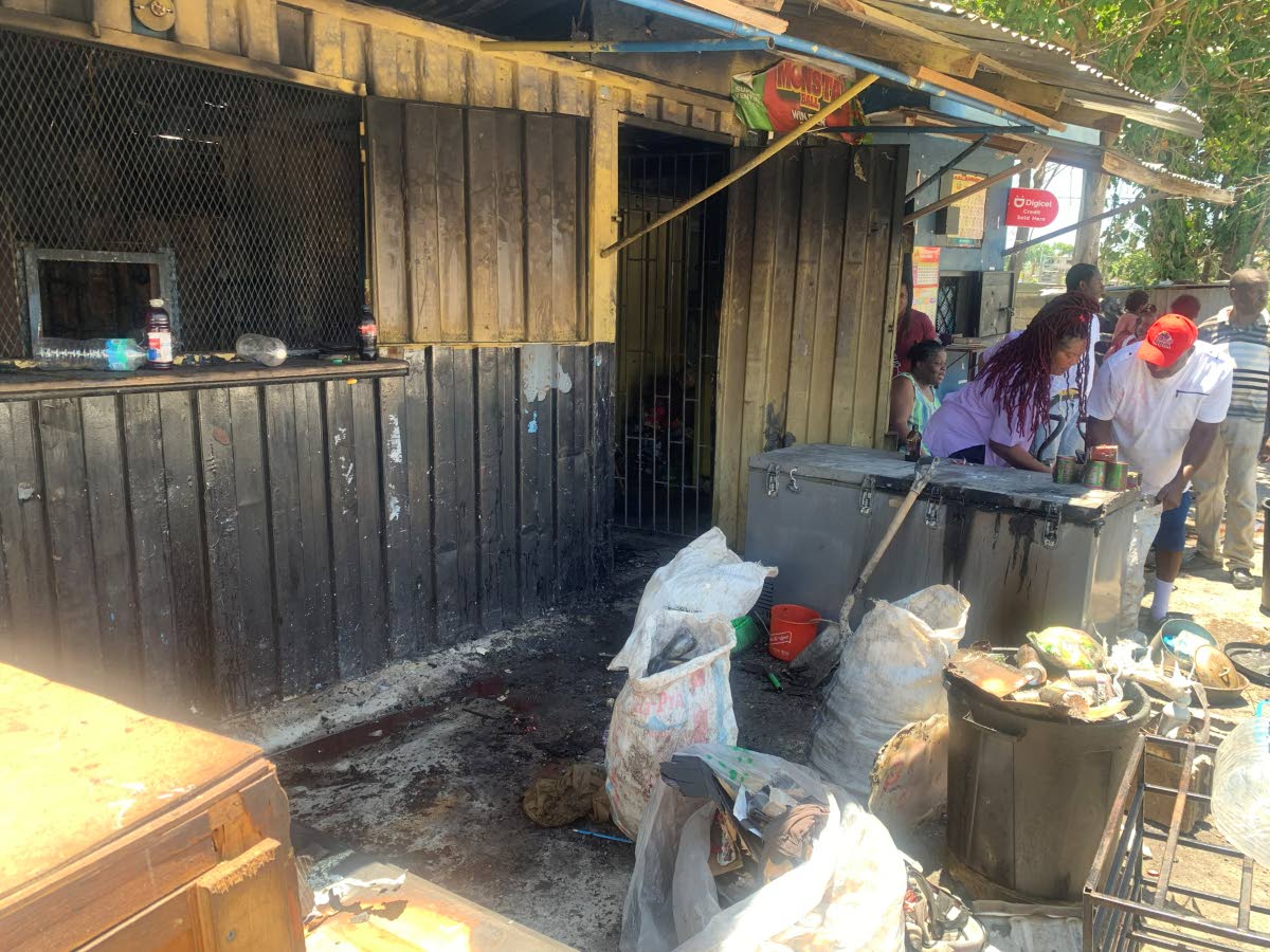Fire damage is seen at the popular Cool Spot Grocery in Glendevon.
