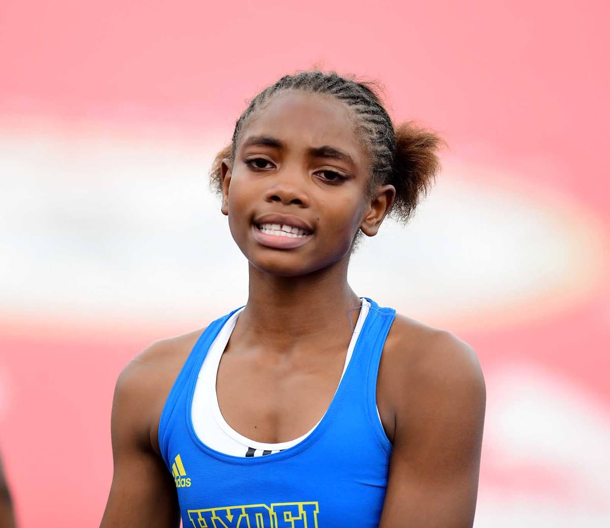Hydel High’s Zavien Bernard won the Championship of America triple jump at the Penn Relays yesterday. 