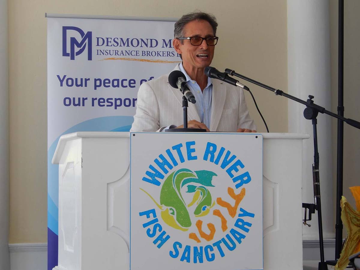 Kyle Mais, managing director, Jamaica Inn, speaking at the launch of the Jamaica Inn Foundation Backgammon Tournament on April 16 at Jamaica Inn, in Ocho Rios, St Ann.