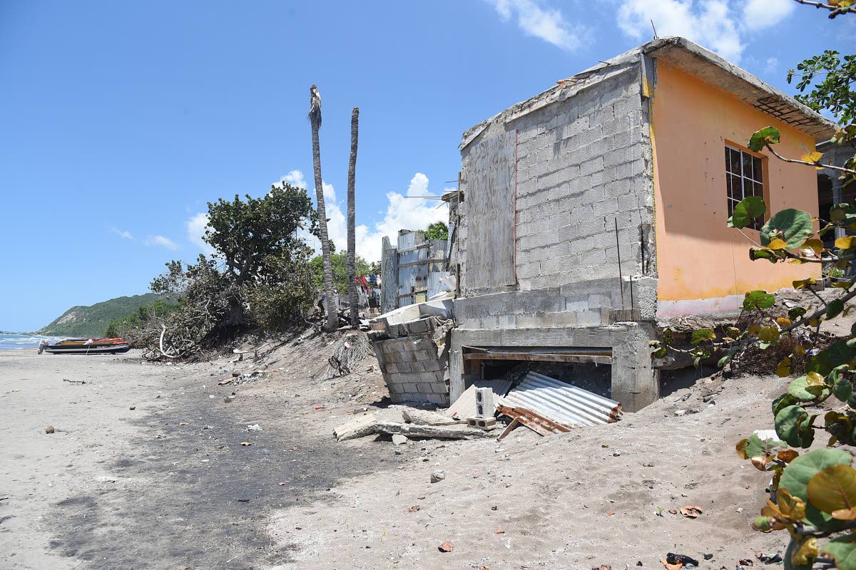Betty-Ann Brown’s damaged home in Alligator Pond, Manchester.