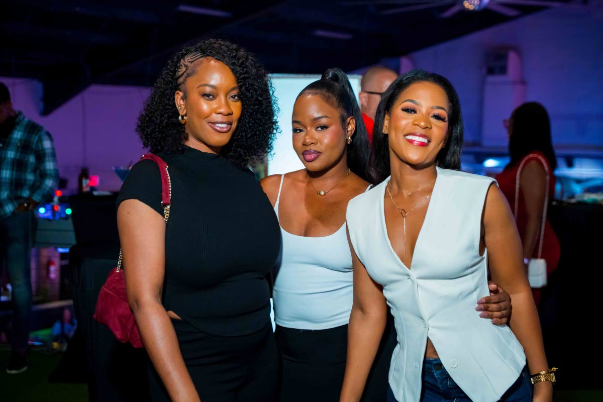 It’s a girls’ night out for (from left) Shanice Wheeler, attorney-at-law; Rushay James, content creator; and Jizell Cowan, marketing manager. 