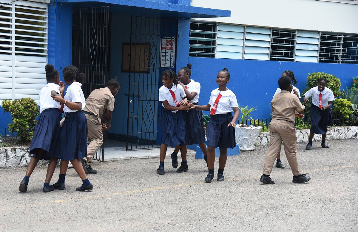 With work out of the way, these students at St Richard’s Primary were relieved to play, noting they are looking forward to enjoying their post-exam freedom.