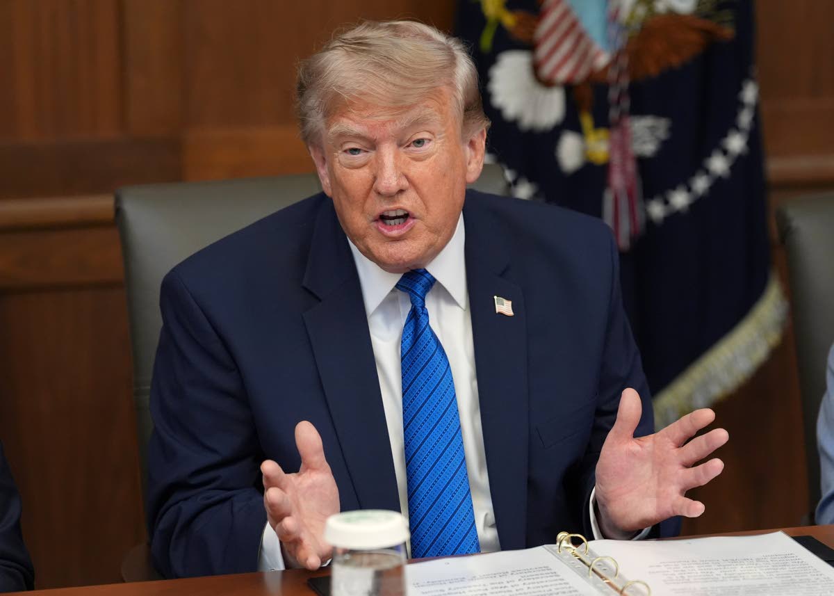 President Donald Trump speaks during a cabinet meeting, Friday, July 31, 2026, at Camp David, the presidential retreat, near Thurmont, Md., Friday, July 31, 2026. (AP Photo/Jacquelyn Martin)