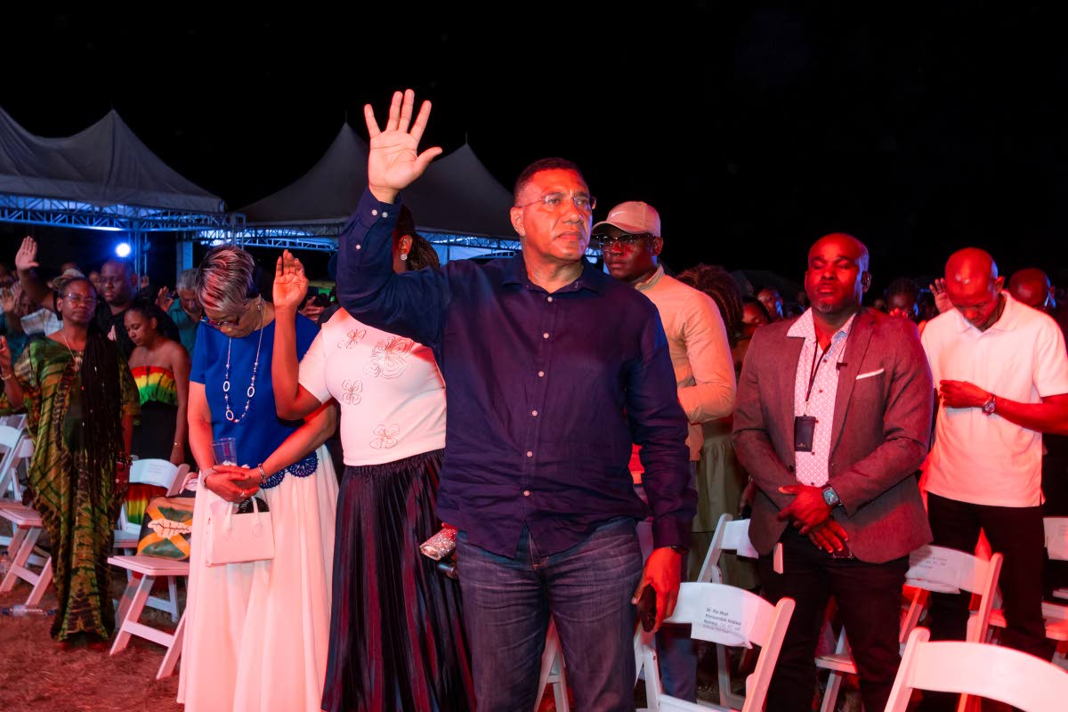 Prime Minister Dr Andrew Holness reacts to the music during Come Alive 2026.