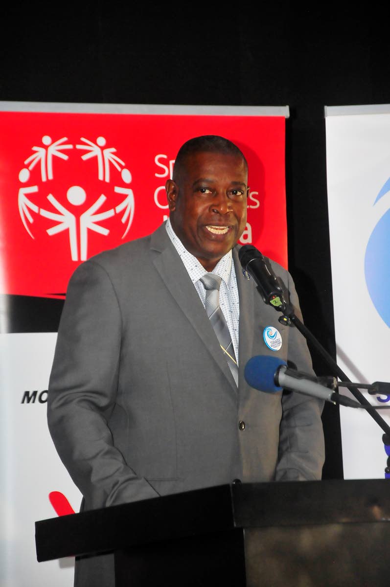 Assistant Commissioner of Police Gary McKenzie, head of the Jamaica Constabulary Force’s Strategic Operations, addresses the launch of the inaugural Special Olympics Caribbean Beach Games on Tuesday.