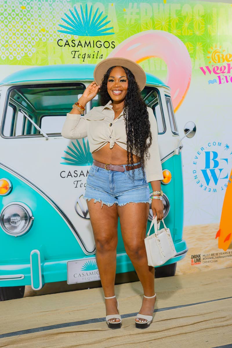 Sasha-Gay Spencer tips her hat to the theme, keeping safari chic cool and carefree with khaki, denim and a wide-brimmed topper.