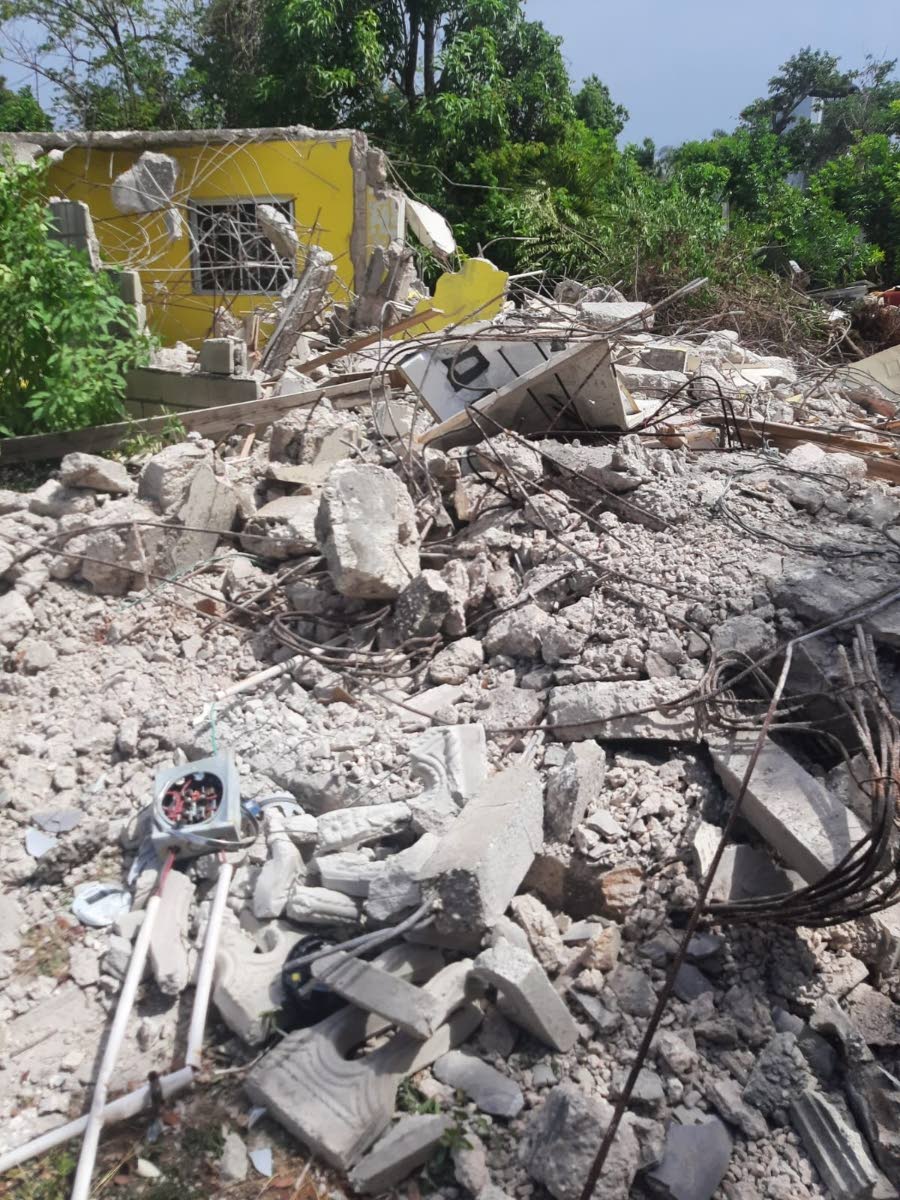 One of the demolished houses.