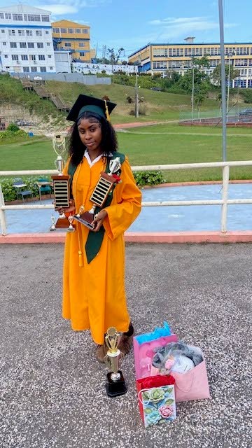 Rihanna Powell said her teacher, Kemoy Blake, kept her focussed when technical drawing seemed overwhelming.