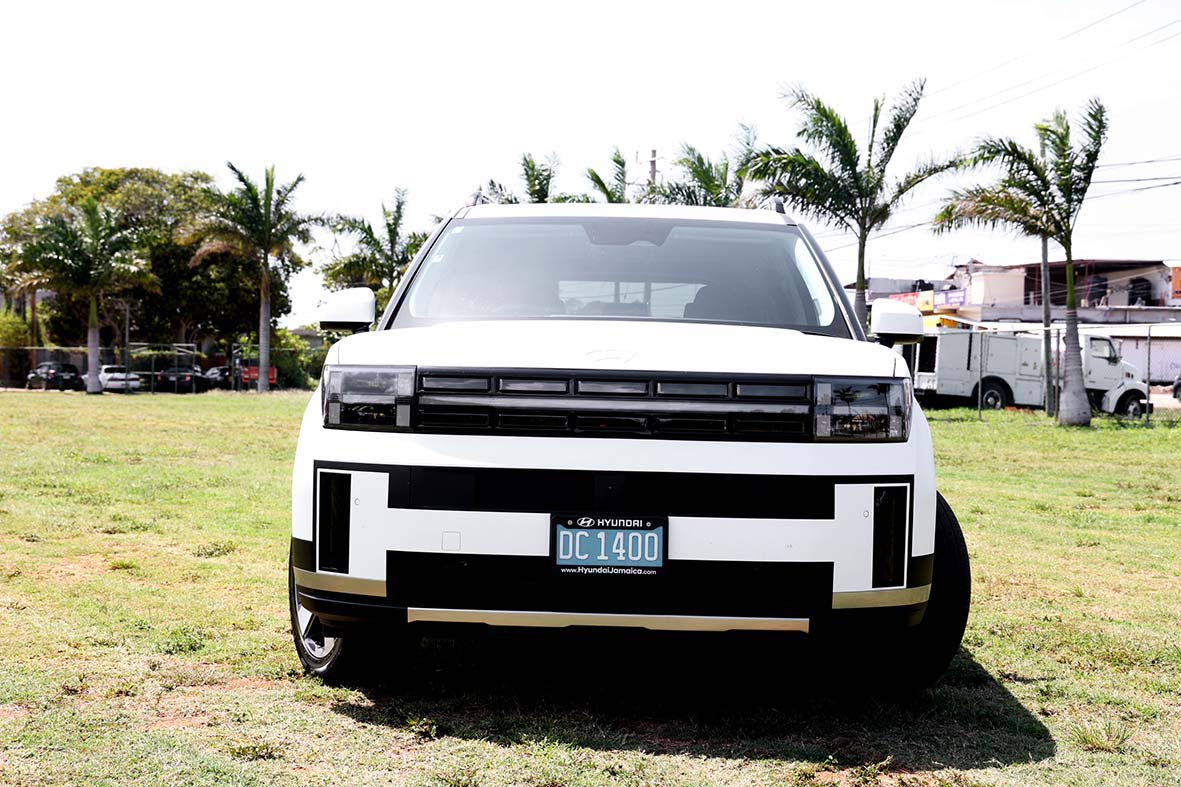 Borrowing design cues from SUVs like the Land Rover Defender, the Santa Fe adopts a more muscular stance.
