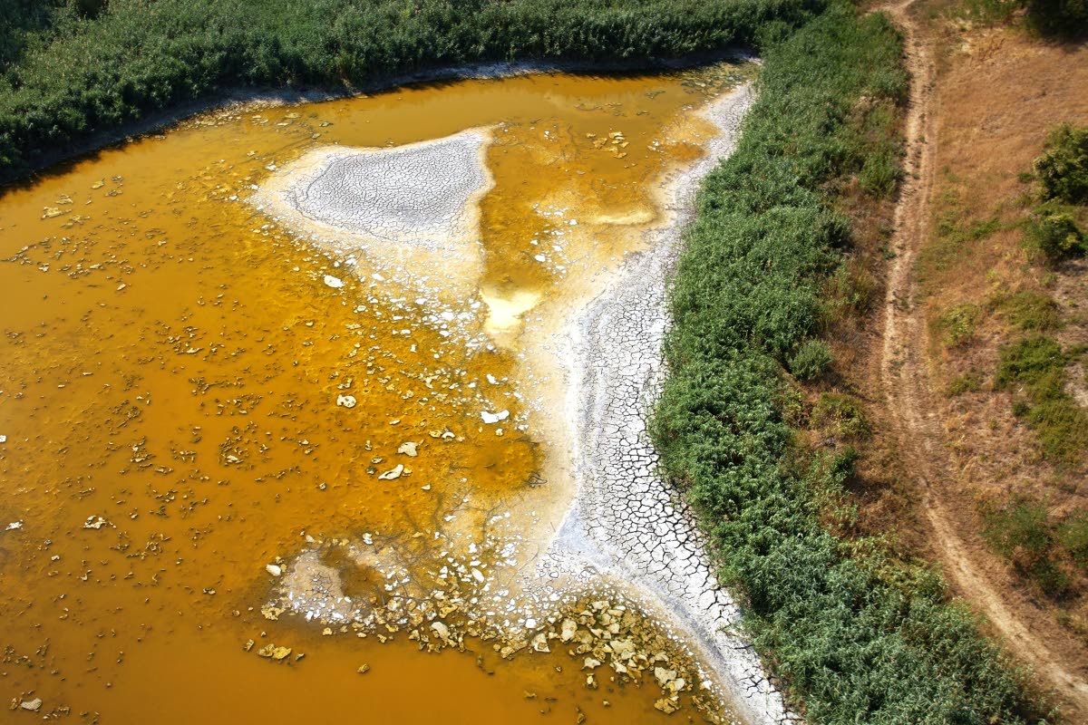 The bed of Lake Garancsi is exposed as the popular tourist destination near Budapest after the lake died out following an extended drought period near Tinnye, Hungary, on August 8, 2026. 