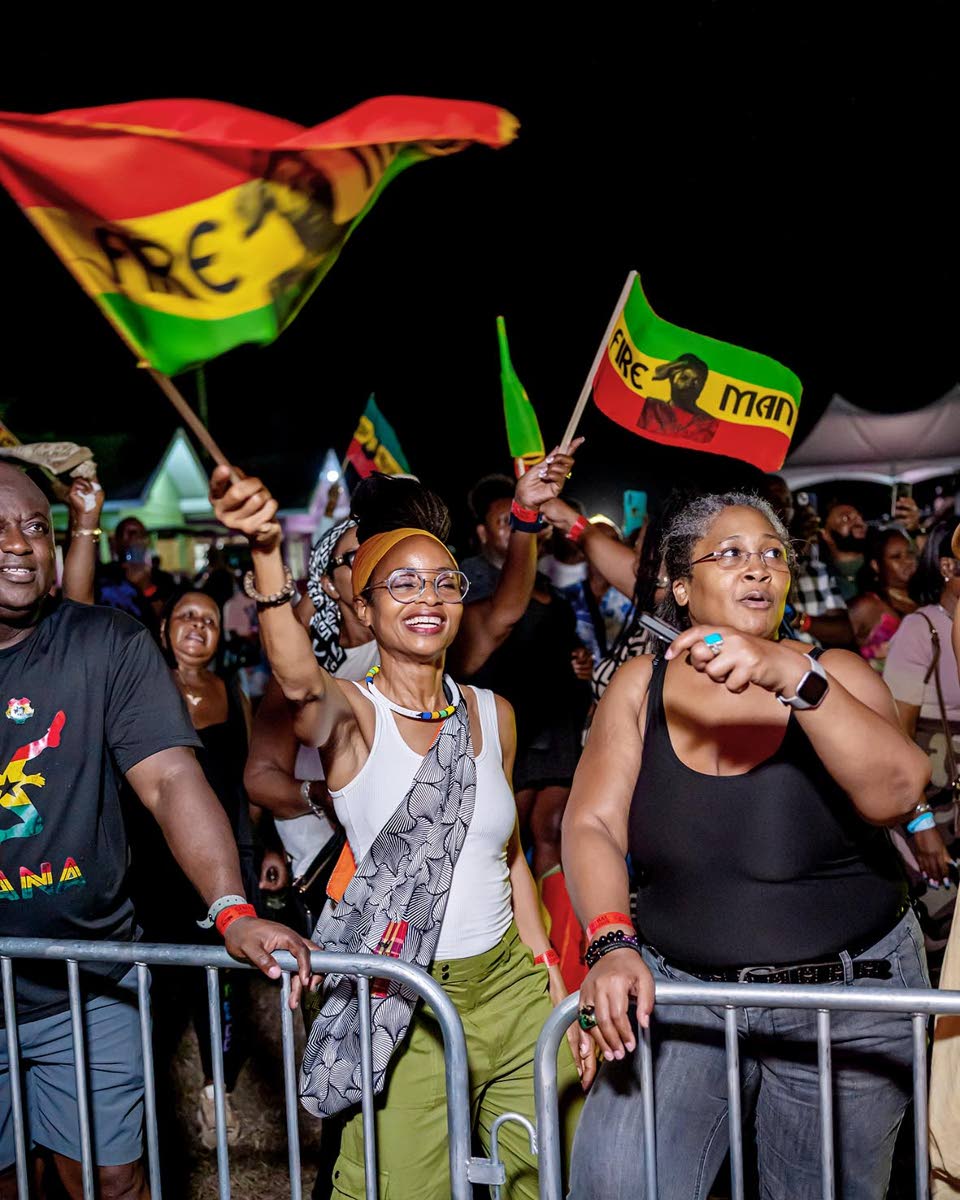 Patrons enjoying the performances at Encore Live at Plantation Cove in St Ann on Sunday. 