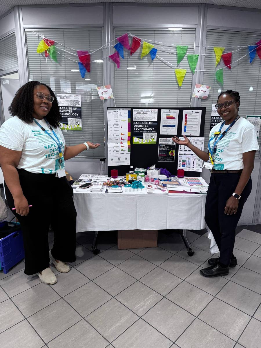 Betty-Ann Mason, (left) with Aisha McKenzie, a diabetes specialist practitioner.