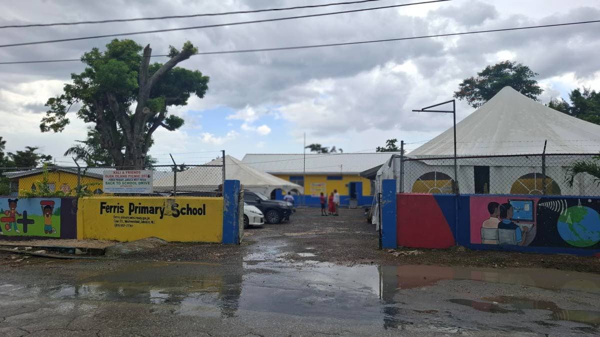 A section of the Ferris Primary school compound which houses the Grade Three classroom and upward, shows apparent readiness following work that was done on the roofs and a fresh paint job.
