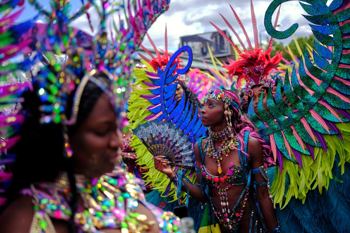Revellers celebrate the Notting Hill Carnival in London on Monday, August 31, 2026.