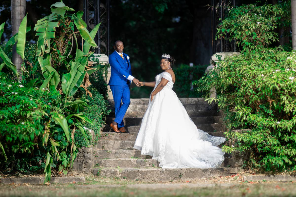 Dawna-Kay and Dwayne share a picture-perfect moment following their nuptials.