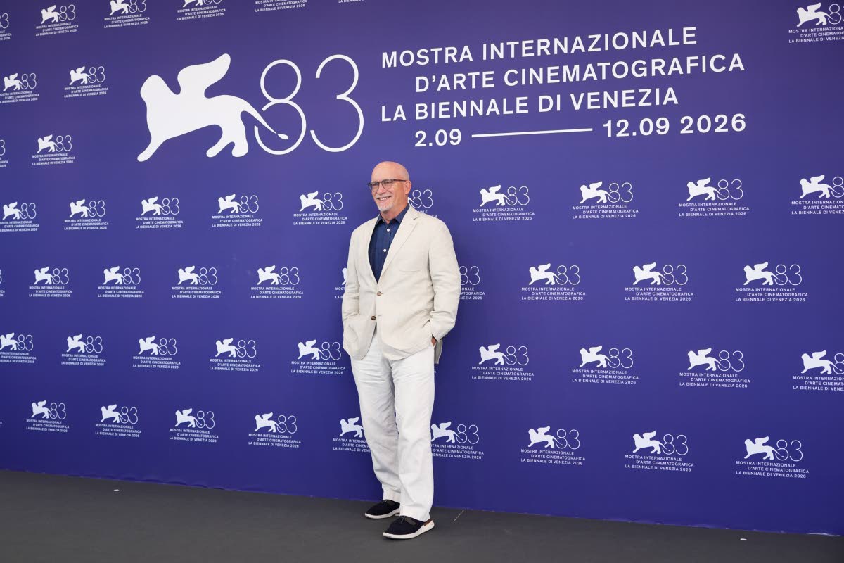 Director Alex Gibney poses for photographers at the photo call for the documentary film ‘Musk’ during the 83rd edition of the Venice Film Festival in Venice, Italy, on Tuesday.