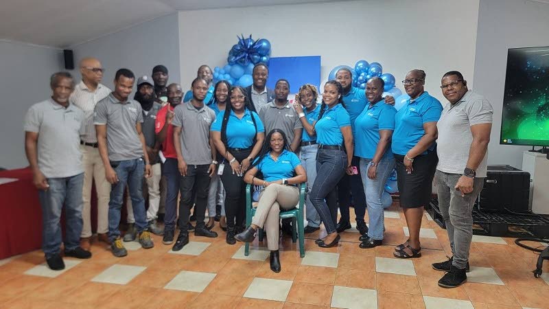 From right: Annica Anderson, chief human resource officer; Edward Taylor, technology solutions manager; Pastor Dane Fletcher; and Veronica Beecher-Brown, human resource manager, participate in H&L Agro’s prostate cancer awareness initiative.