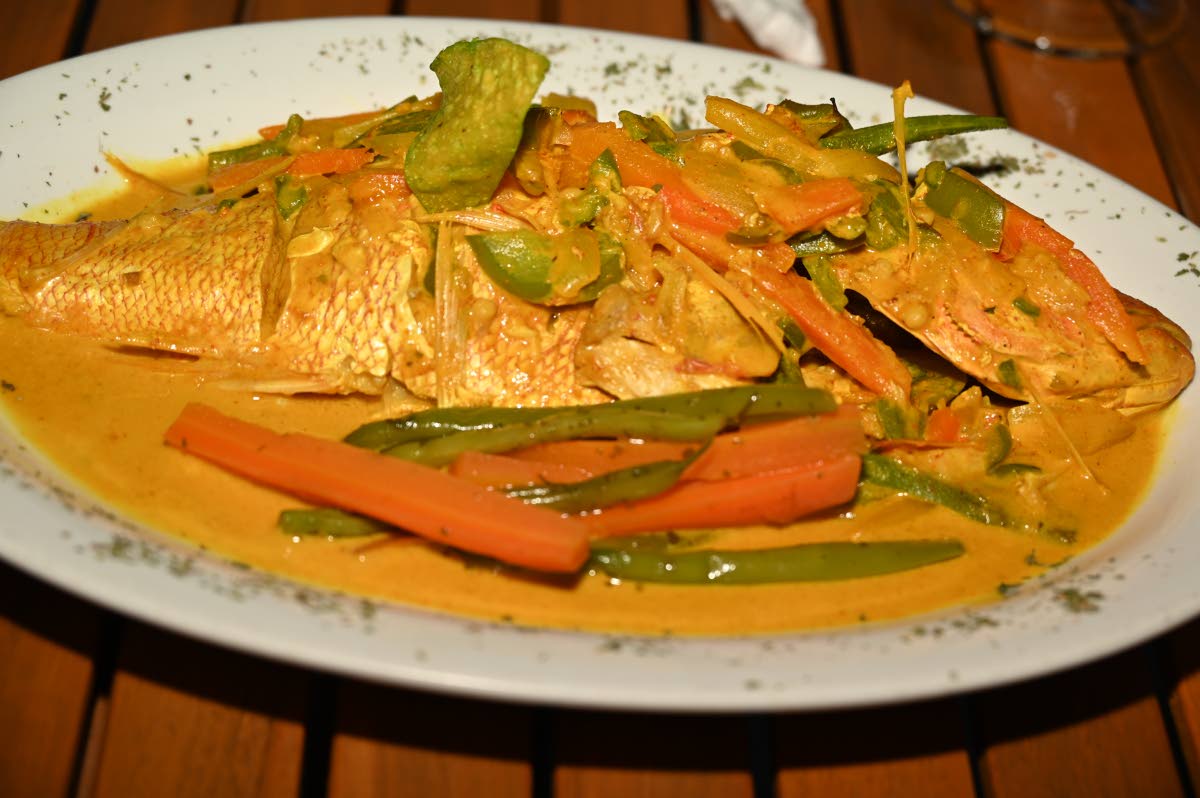 Coconut curried fish served at Marina Palms.