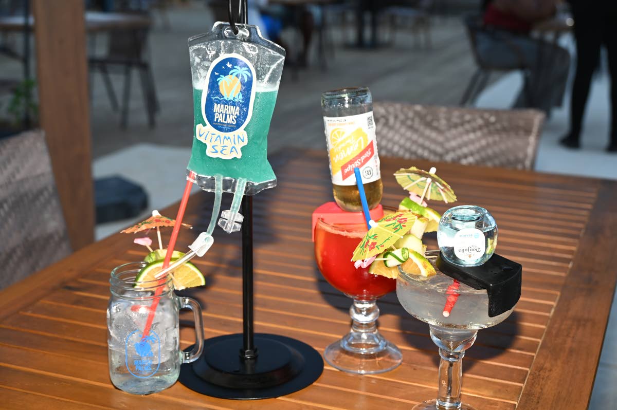 From left: the vitamin sea, frozen steel base daiquiri, and Don Julio Rita.  