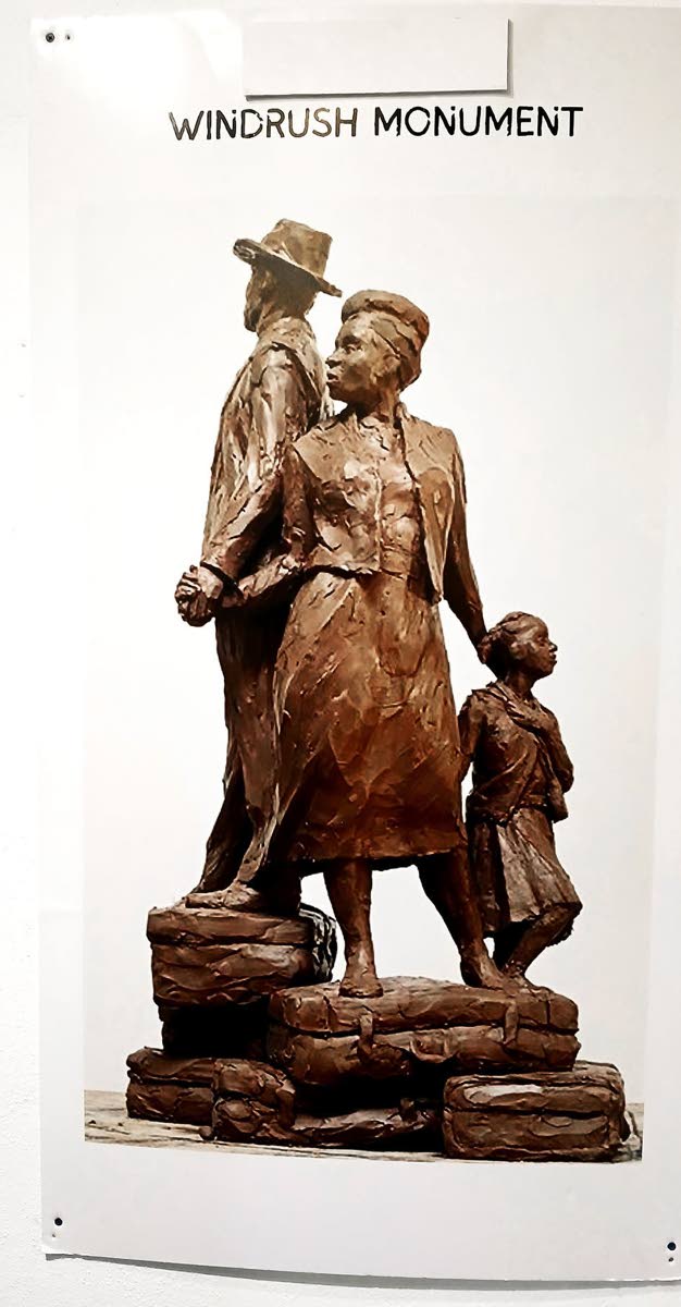 A monument honouring the Windrush generation and the role Caribbean migrants played in rebuilding post-war Britain.
