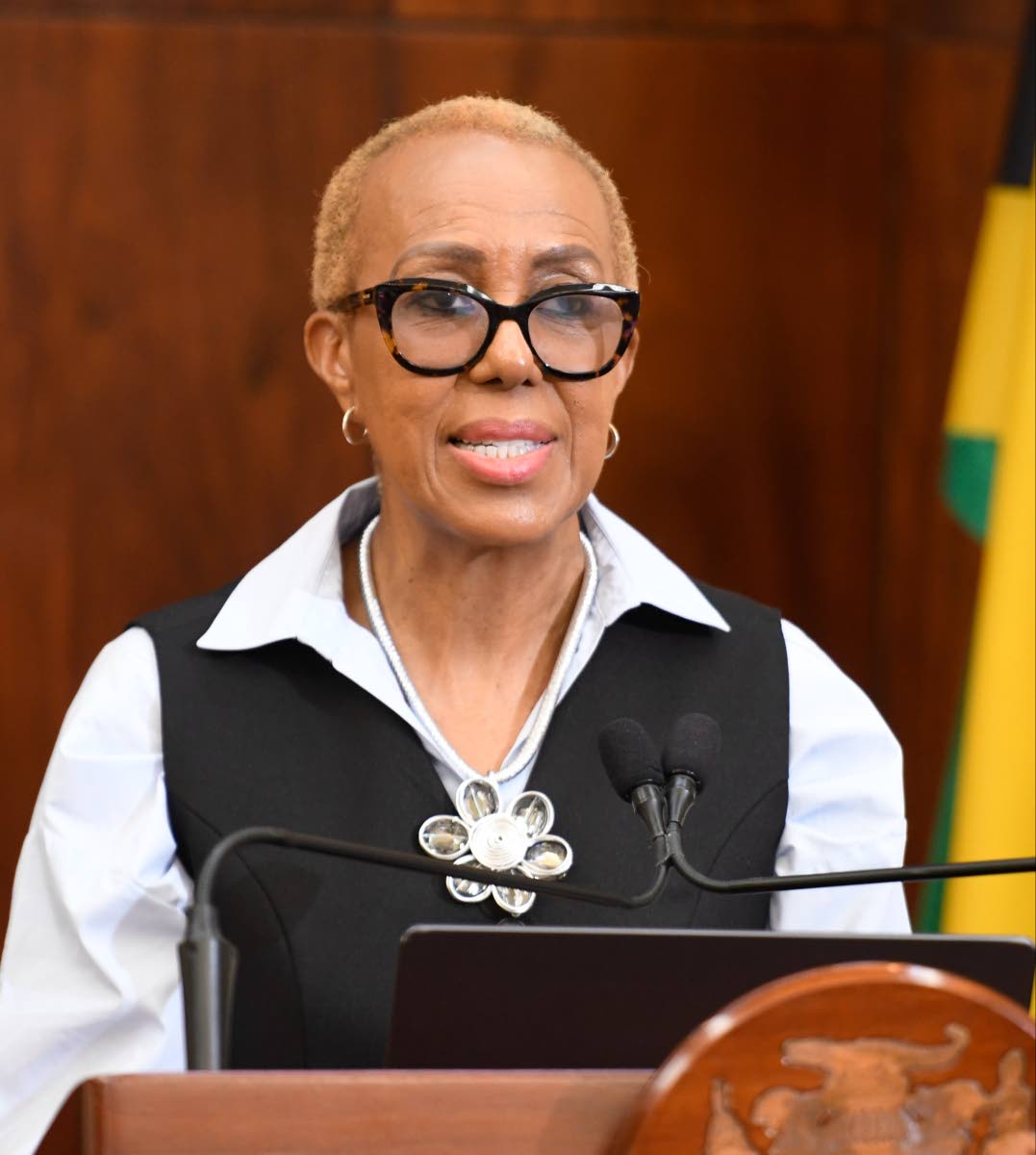 Antoine Lodge 
Fayval Williams, Minister of Finance and Public Service brings address at the post cabinet press briefing held on September 16, 2026 at Jamaica House.