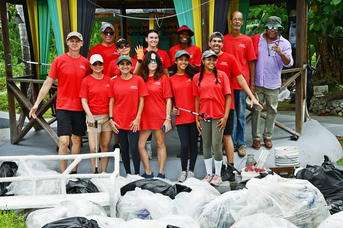 Members of the St Ann Marine Association (SAMA), which spearheaded the clean-up of Roxborough Beach in St Ann’s Bay on Saturday.