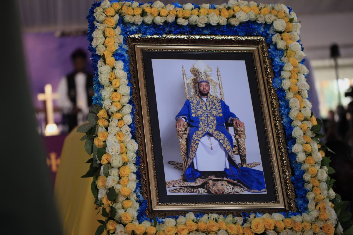 A portrait of Tooro’s King Oyo Nyimba is displayed inside St John’s Cathedral in Fort Portal, Uganda, near the Congo border on September 12. 