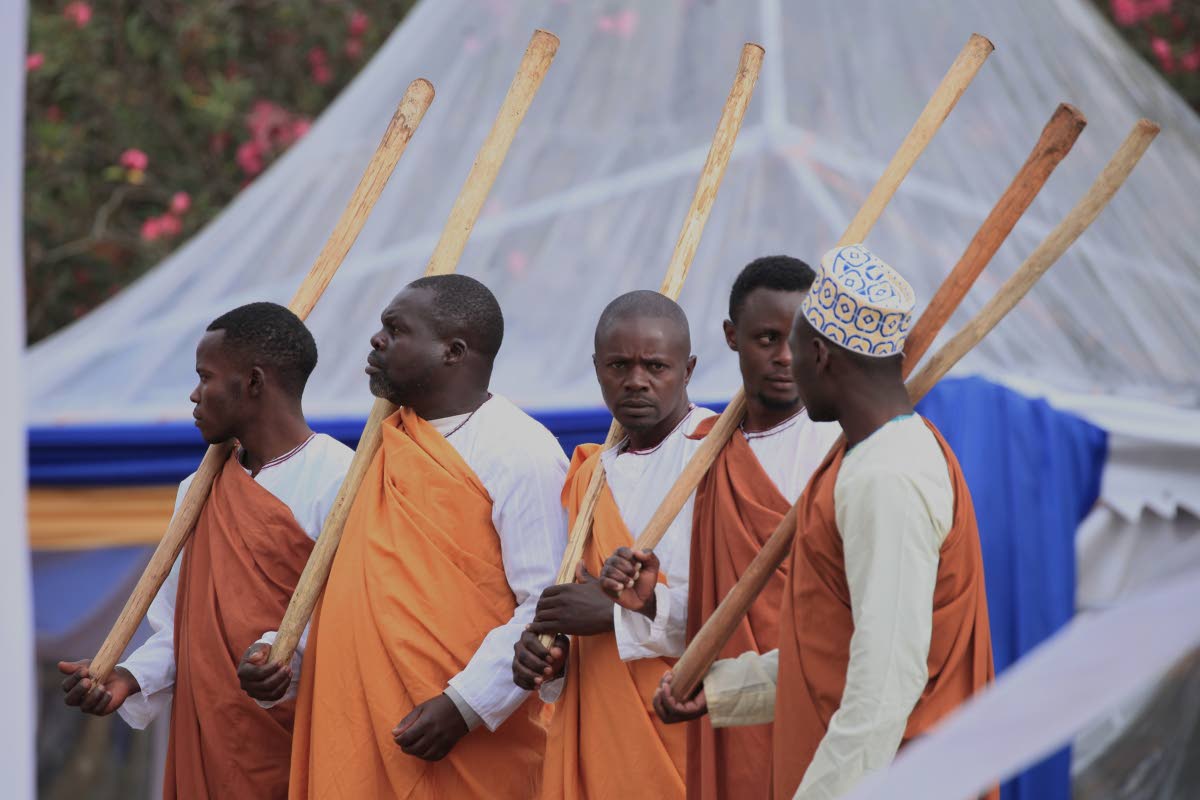 Mourners gather for the funeral of Tooro’s King Oyo Nyimba in the remote city of Fort Portal, near the Congo border in Uganda.