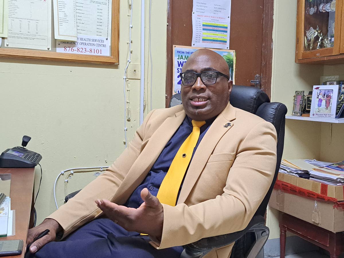 Leighton Johnson, principal of Muschett High School in Wakefield, Trelawny.