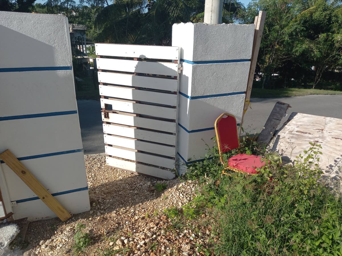 This October 2021 photo shows a pedestrian gate leading to the Pathways International Kingdom Restoration Ministries in Montego Bay.