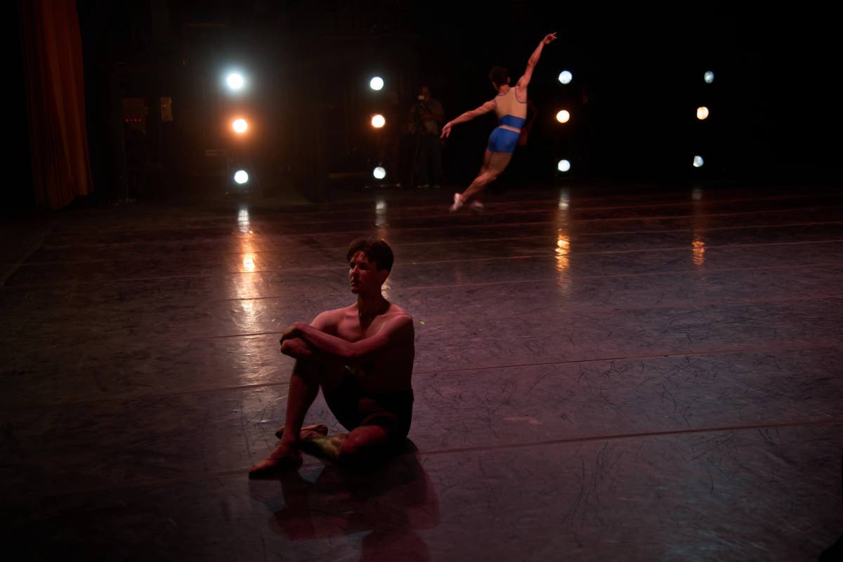 Dani Hernandez, principal dancer of the National Ballet of Cuba and director of the National Ballet School, sits on stage during rehearsal in Havana, Cuba, August 21.