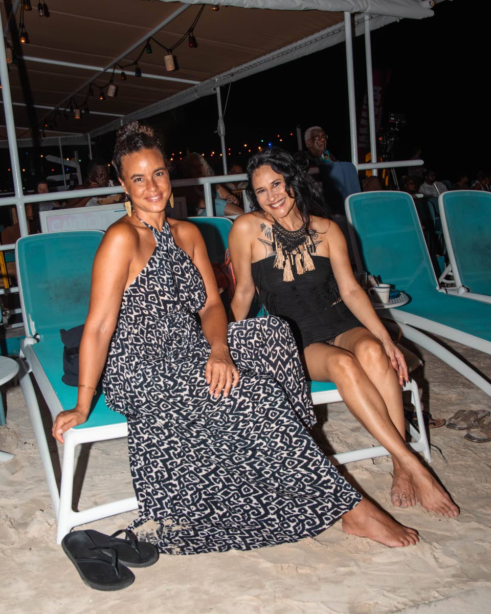 Fresh from her months-long run in the dramedy ‘Hurricane Hataclaps’ at the Little Little Theatre, actress Maylynne Lowe (right) reunites with fellow actress Parisa Fitz-Henley, who flew in from the United States for the local film festival. Fitz-Henley