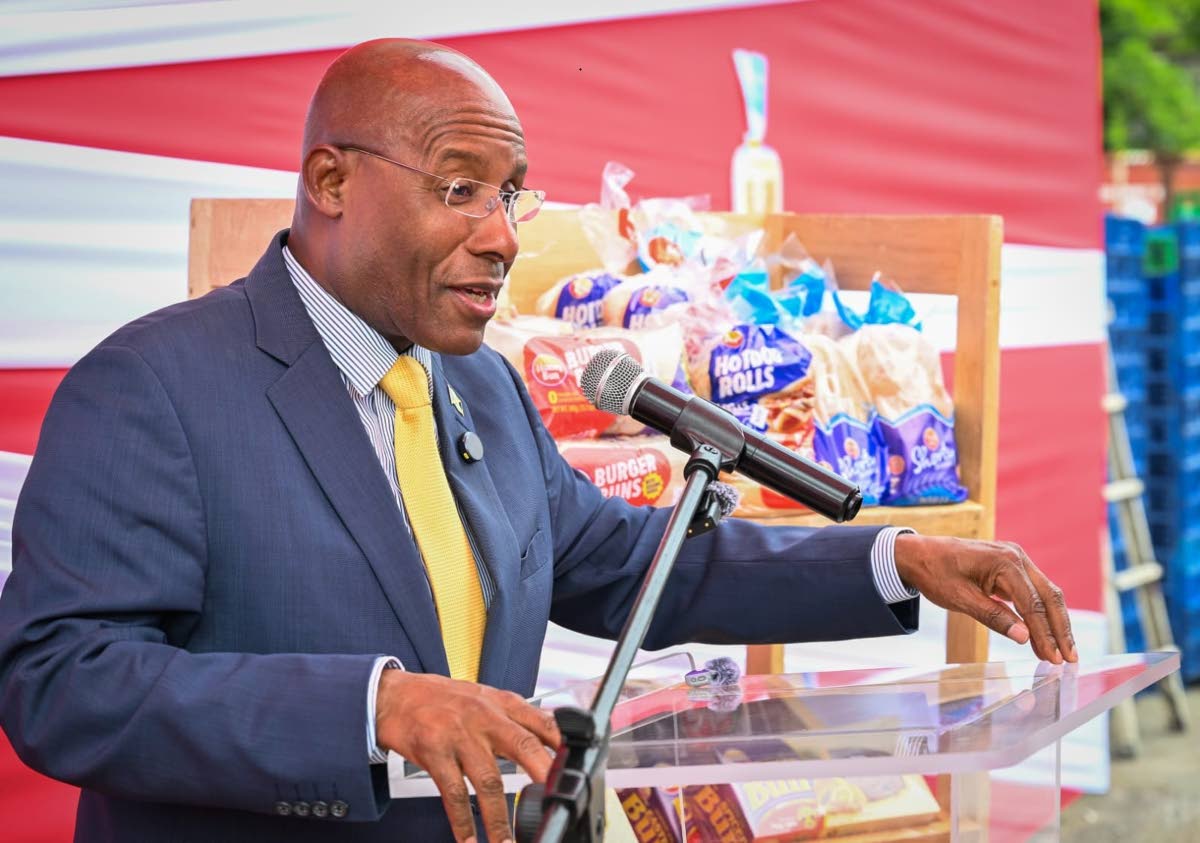 Minister of Industry, Investment and Commerce Senator Aubyn Hill at Honey Bun’s new manufacturing facility at MJS Industrial and Technology Park, Spanish Town, St Catherine.