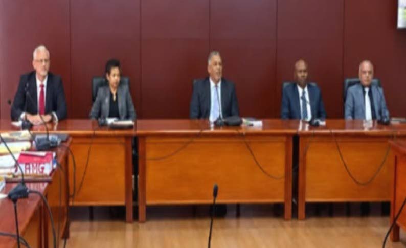 The five-member Commission of Inquiry chaired by Justice Godfrey Phillip Smith of Belize hearing testimony from the public into the fatal July 18, 2026 boating incident in Guyana that resulted in the deaths of 100 people.