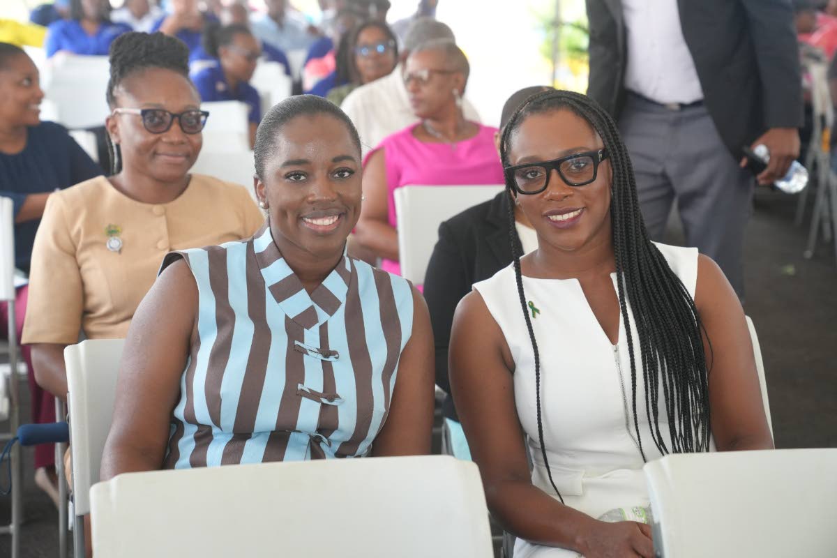 Dr Shanelle Dempster-Peart (left), regional dental surgeon, and Dr Janique Baldwin-Miller, regional psychiatrist, both of the Southern Regional Health Authority (SRHA), at the opening of the Junction Child and Adolescent Wellness Centre and the Junction De