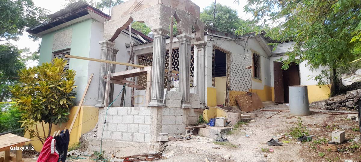 The house in St Catherine where the deadly shooting took place on Friday morning. 