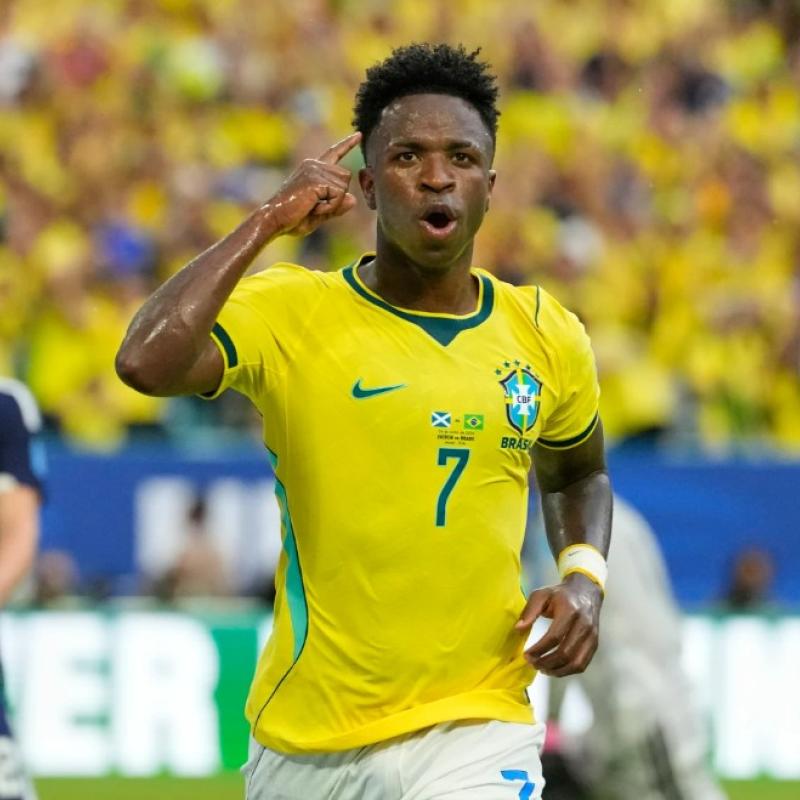 VinÃcius Júnior scores 2 goals as Brazil beats Scotland 3-0 to win its World Cup group
