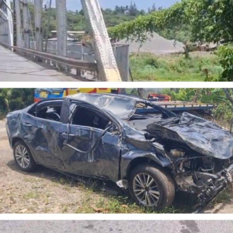 Car crashes into river in St Mary, woman dies after being swept away