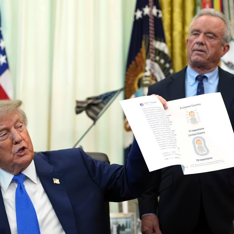 Trump signs order calling for spacing out childhood vaccines, against medical groupsā guidance