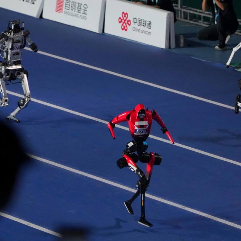 Chinese humanoid robots smash human records in 100m sprint and high jump at Beijing robot games