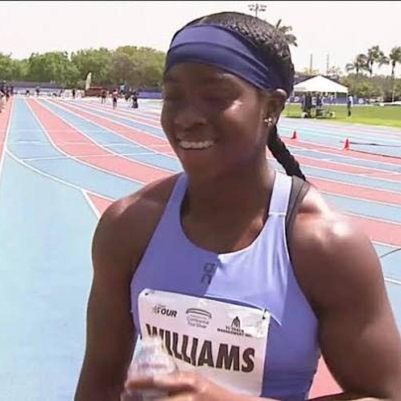 Williams clocks 10.90 in Dom Rep