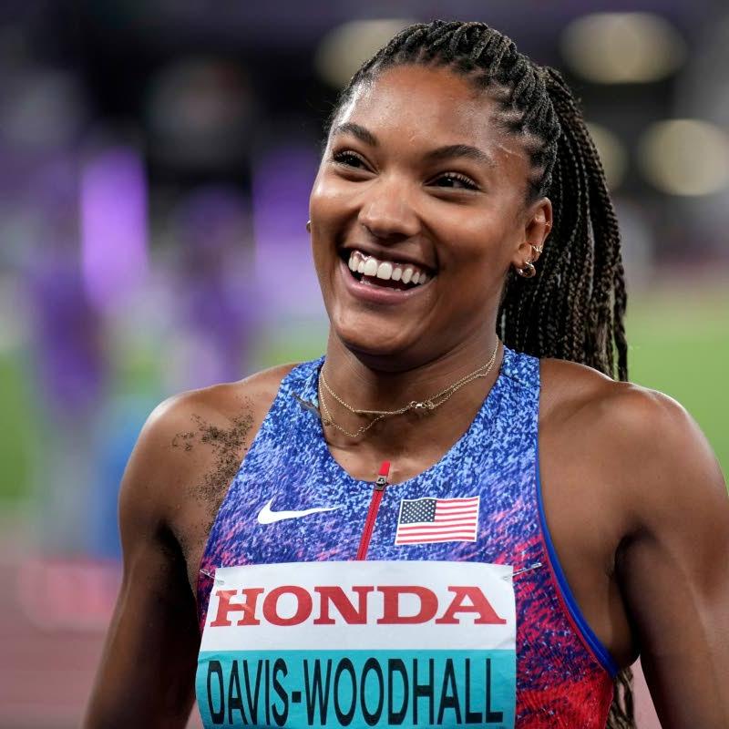 Long jump champion Davis-Woodhall suffers concussion in head-on collision