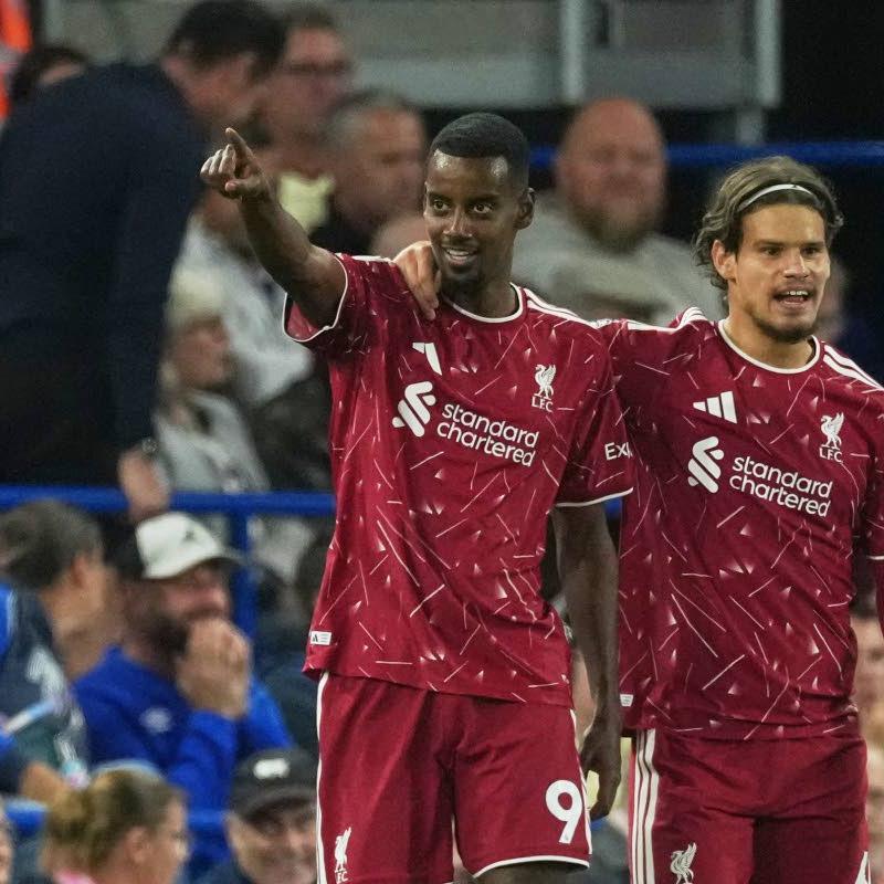 Isak nets double, Barcola debuts in Liverpoolâs first win of season