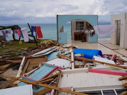 
House damaged by Hurricane Melissa in St Elizabeth Jamaica last October. 
