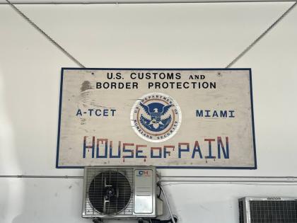 The signage for the ‘House of Pain’ museum at Port Miami.