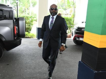 Dr Andrew Wheatley arrives at King's House for swearing in of the Cabinet.